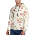 thumbnail image 3 of Sikiie Floral Men's Hoodie, Essentials Hoodie, Sweatshirt, Pullover Hooded Sweatshirt for Men-Small, 3 of 7