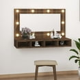 thumbnail image 5 of vidaXL Mirror Cabinet with LED Cosmetic Mirror Brown Oak/High Gloss White, 5 of 6
