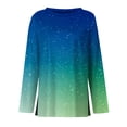 thumbnail image 4 of MEICHEN Womens Long Sleeve Shirts Causal Cute Sparkly Print Crewneck Shirts Petite Spring Fahsion Blouse, 4 of 5