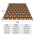 thumbnail image 3 of Zufioo Argyle of brown Fleece Blanket Queen Size,Plush Bed Blanket,Ultra Soft Throw Blanket,Plush Fuzzy Cozy Blanket Perfect for Bed,Couch-50"x40", 3 of 7