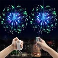 thumbnail image 3 of Firework Lights Copper Wire 198LED Lights, 8 Modes Dandelion Lights Dimmable String Fairy Lights with Remote Control, Colorful, 3 of 8