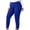 Blue, variant on THNCYX Fashion Women Leisure Plus Size Yoga Long Pants Solid Color Elastic Waist Comfortable Workout Tights