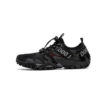 

Woobling Men Hiking Shoes Low Top Wading Shoe Breathable Trekking Sneakers Mens Trainers Non-slip Casual Sneaker Camouflage Comfort Black 11.5