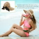 thumbnail image 4 of Sombrero de paja de verano, ala grande, plegable, con lazo de paja, visera y protección solar., 4 of 7