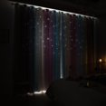 thumbnail image 2 of Cortina Deco de estrella hueca degradada para dormitorio opacas completas para ventana (púrpura) JShteea Libre de BPA, 2 of 9