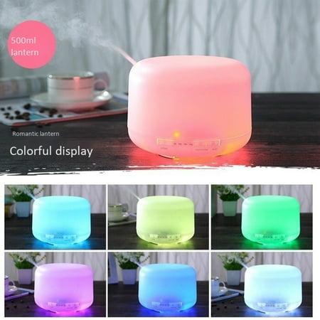 

Air Humidifier 500ML Ultrasonic Cool Mist Maker Fogger Humidifier LED Lamp Diffuser Electric 7 Color(US Plug)