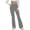 Grey, variant on EQWLJWE Yoga Pants For Women Women's Casual Slim High Elastic Waist Solid Color Sports Yoga Flare Pants