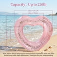 thumbnail image 6 of Qoosea Inflatable Pool Floats for Adults, Heart Shaped Swim Ring Swimming Tube Summer Water Fun Beach Pool Party Toys Large Swimming Circle, 6 of 8
