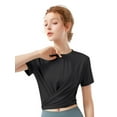 thumbnail image 4 of DODOING Women's Workout T-Shirt Loose Fit Lightweight Crew Neck Short Sleeve Shirts Yoga Running Exercise Athletic Tee Top Performance Shirts, 4 of 8