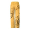 thumbnail image 5 of DeHolifer Yoga Pants for Women,Womens Patchwork Yoga Quick-drying Sports Pants Outdoor Casual Wide Leg Pants with Pocket Yellow 2XL, 5 of 5