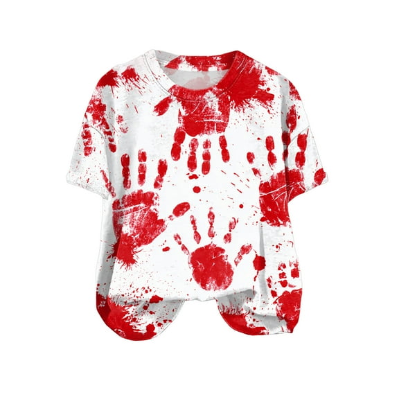 Towmus Halloween Tshirt Women Graphic Tees Loose Fit Casual Crew Neck Short Sleeve Tops