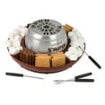 thumbnail image 3 of Nostalgia Indoor Electric Stainless Steel S'mores Maker with 4 Lazy Susan Compartment Trays, 3 of 6