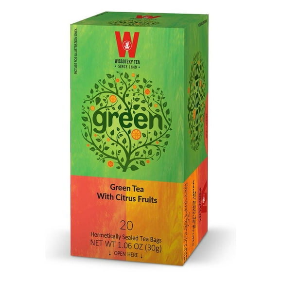 Wissotzky, Green Tea, Citrus Flavored 20pk
