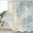 thumbnail image 5 of Abstract Shower Curtain, 60" x 72", Watercolor Teal Brown Gradient Waterproof Bathroom Curtain Washable Shower Curtain Set with 12 Hooks, 5 of 6