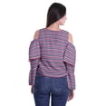 thumbnail image 4 of Moomaya Plus Size Cold Shoulder Top Printed Ladies Tops Blouses Women Party Tops, 4 of 4
