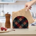 thumbnail image 2 of Yayeee Napkin Holder for Table Kitchen Paper Tissue Organization, Red Tartan Pattern, 2 of 8