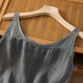 thumbnail image 4 of Diufon Womens Cotton Linen Tank Tops Casual Solid Color T-Shirts Summer Round Neck Sleeveless Tops, 4 of 7