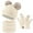 White, variant on FZ FANTASTIC ZONE Toddler Kids Winter Warm Knit Beanie Hat Neck Warmer Scarf and Gloves Set with Pom Fleece Lined Gifts for 0-5 Years Old Girls Boys