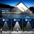 thumbnail image 2 of Solar Street Light 4000W, Solar Street Light Outdoor 300000 Lumens, Solar Parking Lot Lights 6500K, Solar Lights Outdoor Motion Sensor Dusk to Dawn for Parking Lot with Remote Control, 2 of 7
