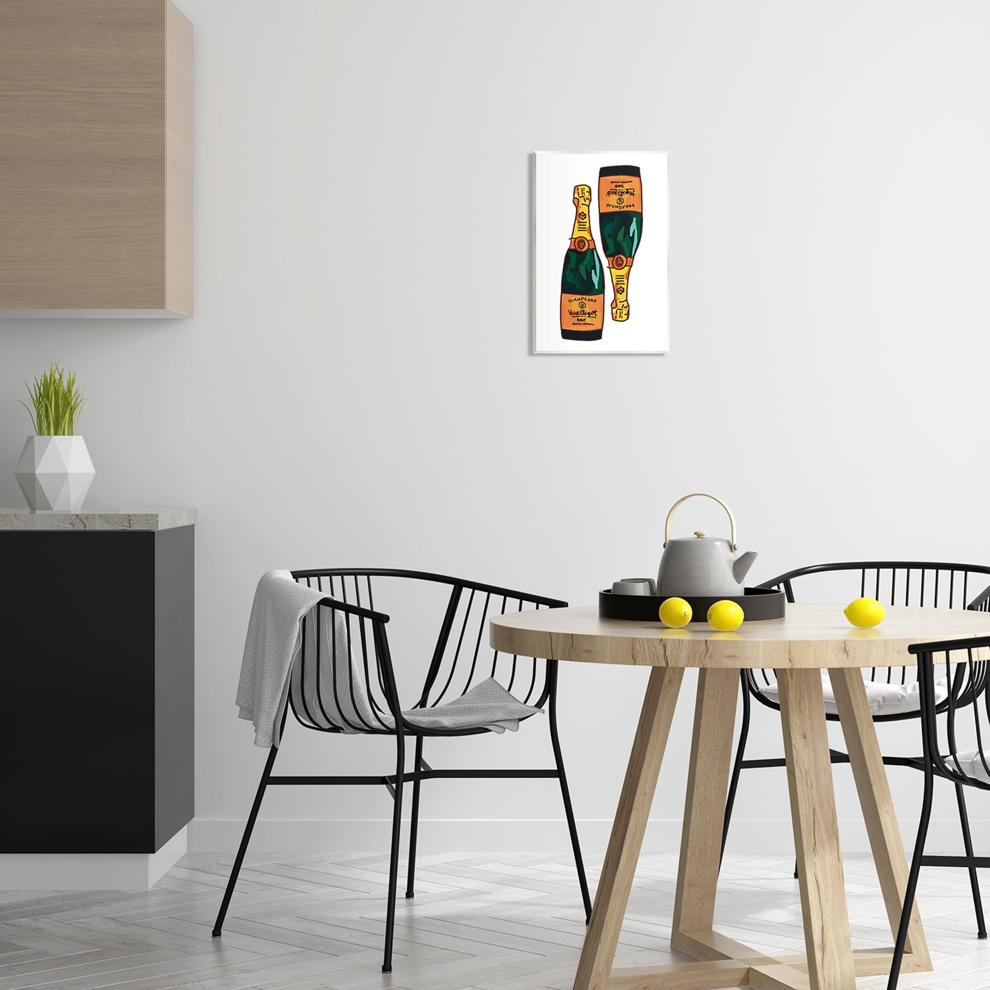 Stupell Industries Fancy Champagne Bottles Pair Kitchen Bar Design Graphic Art Unframed Art Print Wall Art, Design by Amelia Noyes