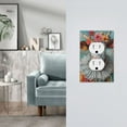 thumbnail image 5 of Balery Vintage Colorful Floral Cow for Duplex Wall Plates Kit, Electrical Outlet Covers, Standard Size 1-Gang 5.0" x3.0", Electric Receptacle Plug Covers-Style S, 5 of 6