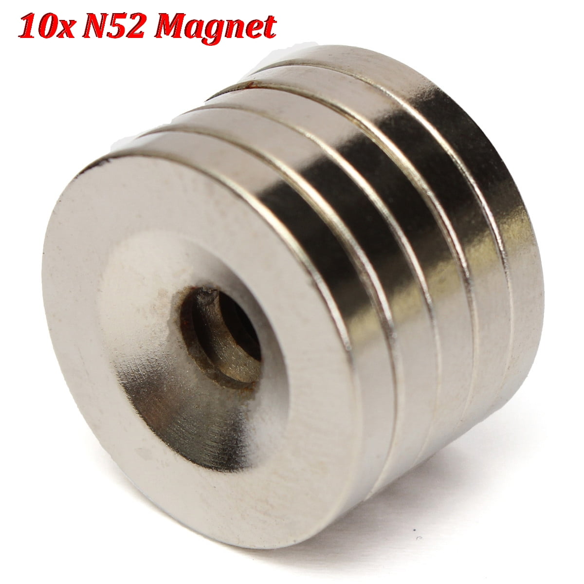5Pcs/Set N52 Disc Magnets Neodymium Rare Earth Magnet Magnetic 20x3mm Magnetic Block with Hole Diameter 5mm