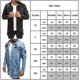 thumbnail image 5 of brillar Chaqueta vaquera larga para hombre Chaqueta de abrigo desgastada de manga larga con bolsillos, 5 of 5