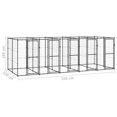 thumbnail image 4 of vidaXL Outdoor Dog Kennel Steel 12.1 m², 4 of 4