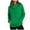 Green, variant on Womens Oversized Hoodie Pocket Plain Pullover Drawstring High Neck Hooded Sweaters Long Sleeve Fleece Sweatshirts (XL, White)