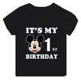 thumbnail image 4 of Ropa infantil con estampado de Mickey Mouse de Disney, es mi cumpleaños de 1, 2, 3, 4, 5, 6, 7, 8 y 9 años, camisetas para niños y niñas, lindas camisetas para bebés y niños, 4 of 5