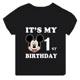 thumbnail image 4 of Ropa infantil con estampado de Mickey Mouse de Disney, es mi cumpleaños de 1, 2, 3, 4, 5, 6, 7, 8 y 9 años, camisetas para niños y niñas, lindas camisetas para bebés y niños, 4 of 5
