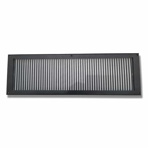 Prima Decorative Hardware Contemporary Design 8 x 30 Cast Aluminum Air Return Grille VR-102 - Black