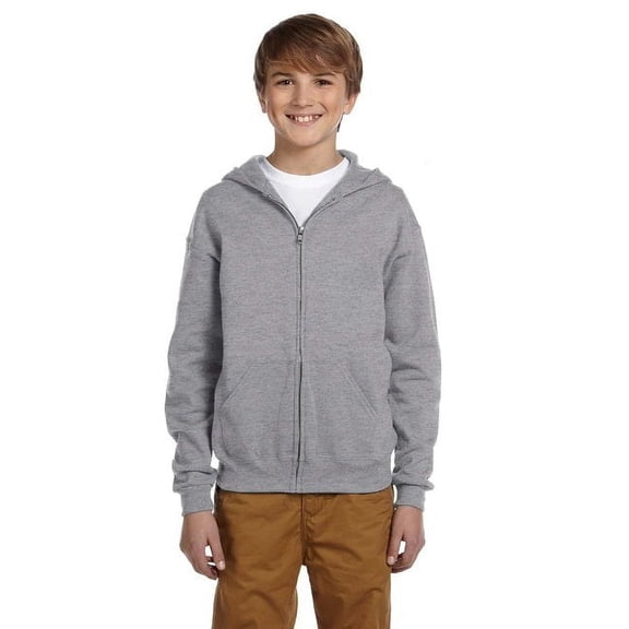 Youth NuBlend® Fleece Full-Zip Hooded Sweatshirt - OXFORD - XL