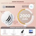 thumbnail image 4 of Espejo de Maquillaje Iluminado, Espejo de Aumento Doble Cara 1X/30X con 3 Luces de Color, Luz e Interruptor Táctil, Carga USB Rotación de 360° Colgar Pared Brillo Regulable para Bolso Viajes, Blanco, 4 of 7
