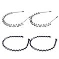 thumbnail image 1 of JERLITU Diademas de metal para mujer, diadema para hombre, unisex, ondas negras, primavera, deportes al aire libre, diadema simple elástica antideslizante (4 unidades), 1 of 5