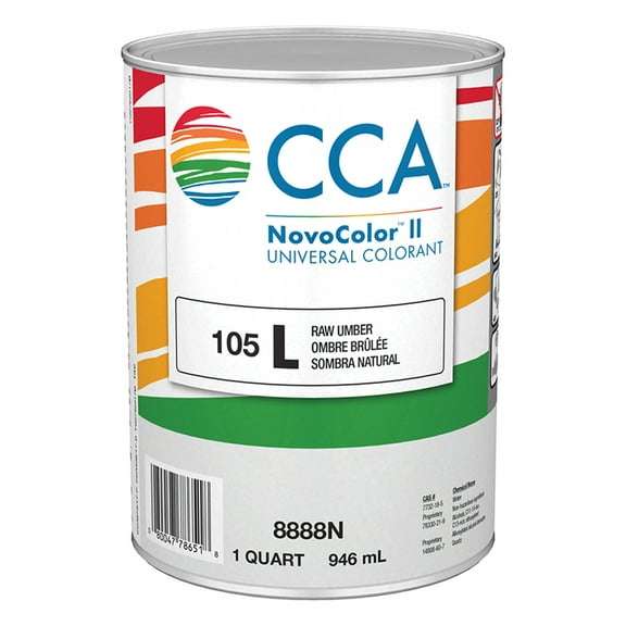 12-Pack of 1 qt Valspar Paint 8888N Novocolor II L-Raw Umber Universal Colorant