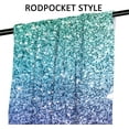 thumbnail image 3 of Girly Blue Purple Teal Curtains 42W x 63L Inch Rod Pocket Not Glitter Colorful Pink Spot Girls Bedroom Decor Ombre Turquoise Dots Mermaid Princess Living Room Window Drapes Fabric 2 Panel, 3 of 6