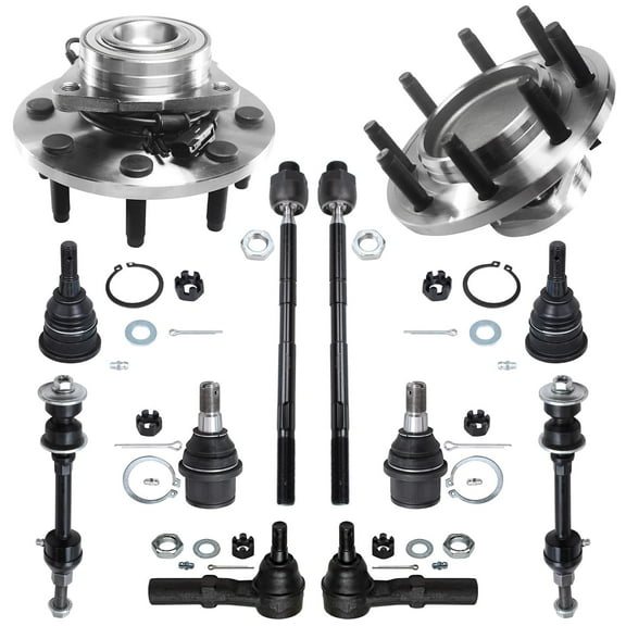 Detroit Axle - Front Wheel Hub and Bearings Suspension Kit Replacement for 2006 2007 2008 Dodge Ram 1500 2500 3500 4.7L 5.7L RWD