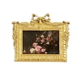 thumbnail image 2 of veasfak Aureate Photo Frame Picture Holder Wall Mounting Home Decor Ornate Rectangle Bow, 2 of 8