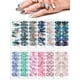 thumbnail image 2 of Pegatinas para uñas con diseño de halo de mármol y estrellas, pegatinas para uñas con láser, 2 of 6