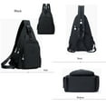 thumbnail image 5 of Entchin Crossbody Sling Bag for Men Women, Small Backpack Lightweight Chest Bag, Casual Day Pack Black, 5 of 7