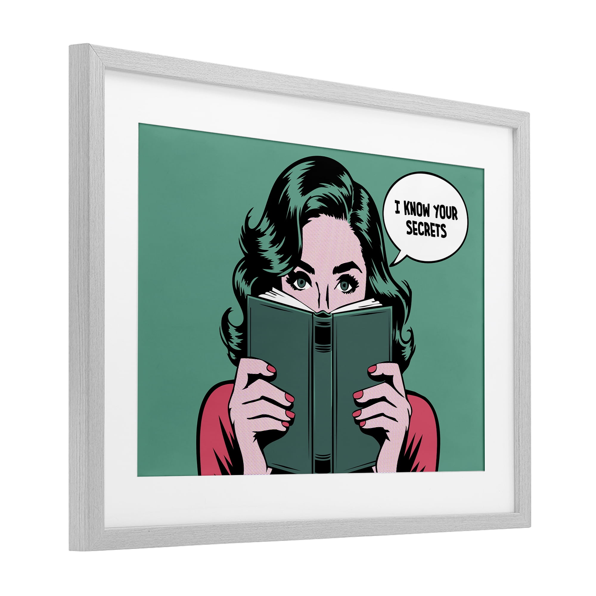 Stupell Industries Know Your Secrets Gray Framed Print Under Glass, design by Andreas Magnusson