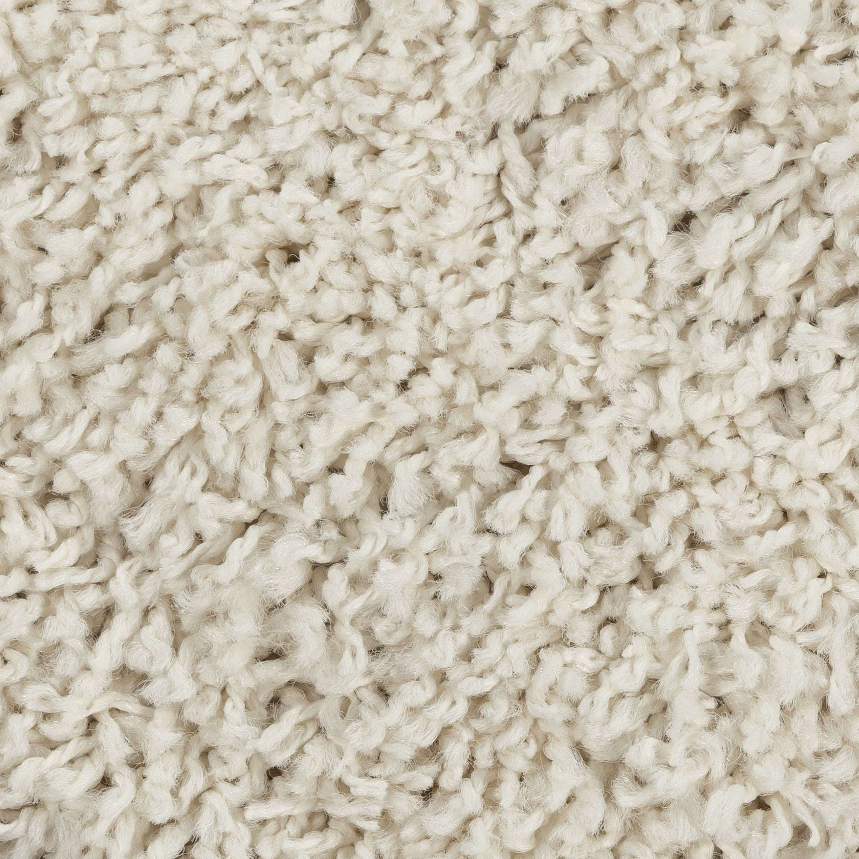 Mainstays Traditional Solid Ivory Shag Indoor Area Rug, 7'x10'