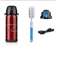 thumbnail image 1 of Botella de agua deportiva de acero inoxidable aislada al vacío forjada con doble pared aislada antisudor termo con tapa de viaje a prueba de fugas, asa de supervivencia para senderismo/paracord, botella de agua portátil, 28 oz (rojo), 1 of 1
