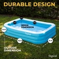 thumbnail image 3 of Inflatable Pool for Kids and Adults - 118 x 72 x 22 -  with Pump & Patches, 3 of 6
