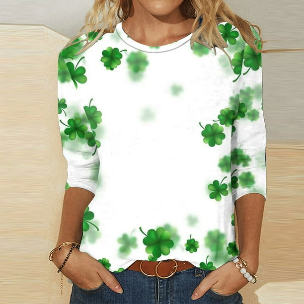 Up to 30% off, zanvin Womens St. Patrick's Day Casual Sweatshirt Long  Sleeve Shirts Irish Cute Pullover Tops,Green,L 