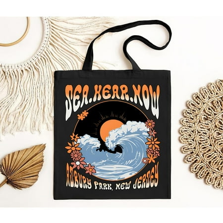 vintage HOT ! Sea.Hear.Now 2024 Perfect Curl Fish & Anchor Tote Bag For Fans - S--TH19880