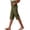 Green, variant on UAMVSH Bermuda Shorts for Womens Side Split Summer Beach Shorts Knee Length Elastic Wasit Casual Long Shorts with Pockets