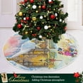 thumbnail image 6 of FMSHPON Winter Village Xmas Christmas Tree Skirt Stand Mat for Holiday Party Decoration Indoor Outdoor 48 inches, 6 of 6