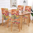 thumbnail image 2 of Yayeee 2 Pack Dining Chair Covers Stretch Parson Chairs Slipcovers Seat Protector, Purple Abstract Floral, 2 of 6